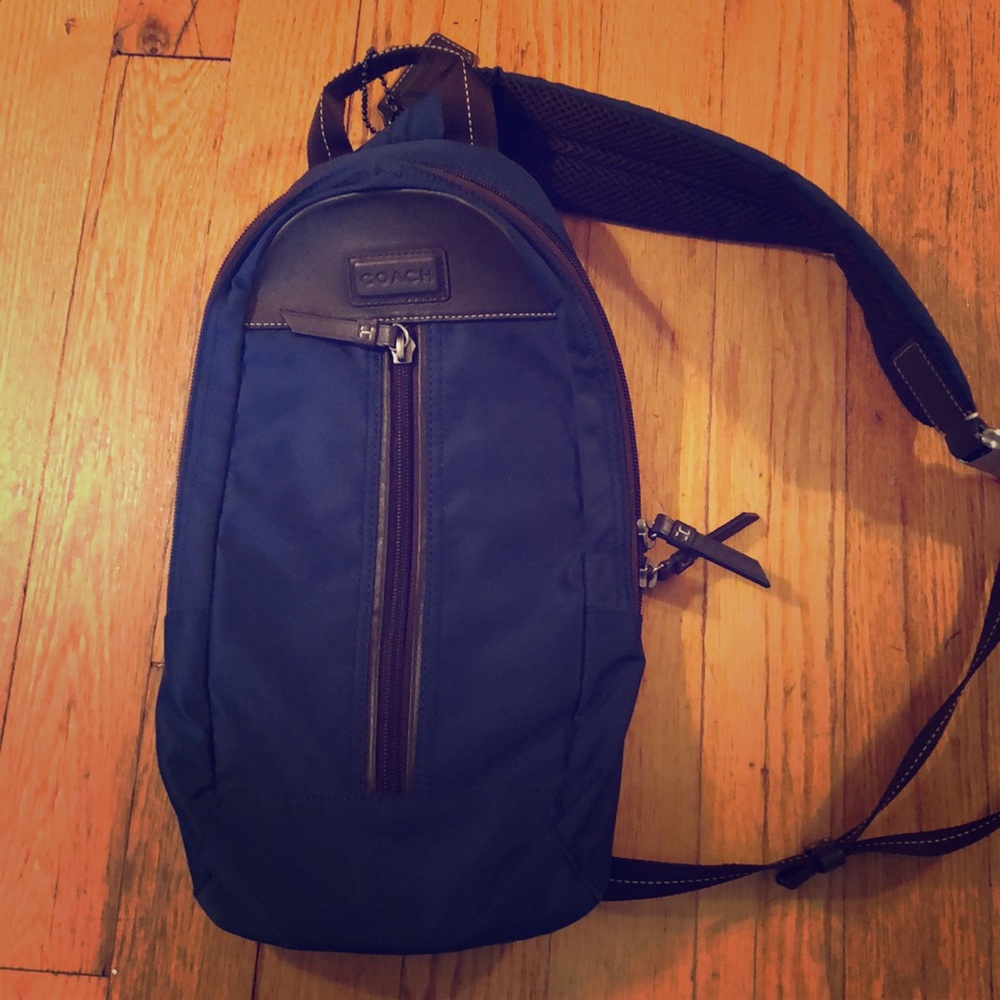 Coach sling backpack